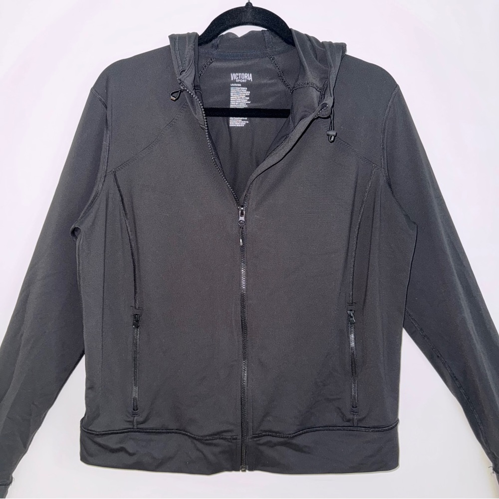 Victoria Sport Women’s Black Full Zip Hoodie Jacket Size Large - Picture 3 of 9